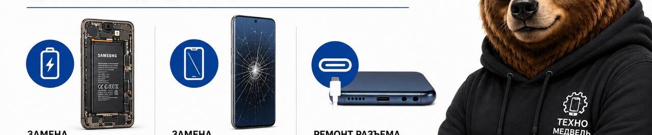 Баннер ремонт смартфонов Samsung